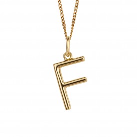 Gold Plated Initial letter F