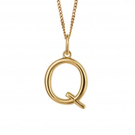 Gold Plated Initial letter Q