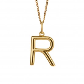 Gold Plated Initial letter R