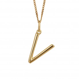 Gold Plated Initial letter V