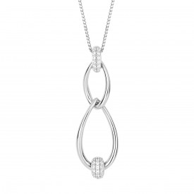 Doughnut Twist Pendant  CZ