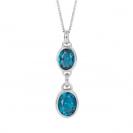 Chunky Setting Pendant Aqua