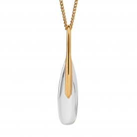 Elongated gold Plated Pendant