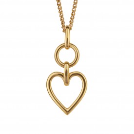 Statement Open Heart Gold Plated Pendant
