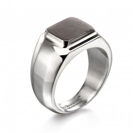 Brushed square ring