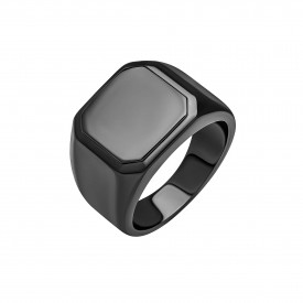 Sterling silver Gun Metal Plating Men's Chunky Ring