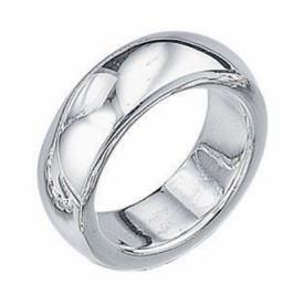 Ring, thick flat edged 'D-shape'  band