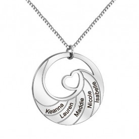 Stainless Steel Family Pendant Disc