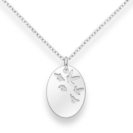 Sterling Silver Engravable Bird Pendant