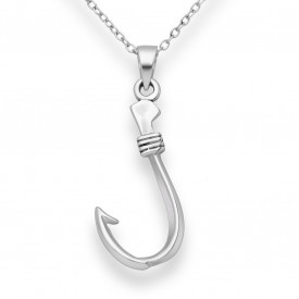 Sterling Silver Fish Hook Pendant