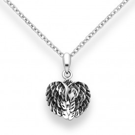 Sterling Silver My Angel Heart Wings Pendant