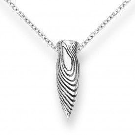 Sterling Silver Oxidized Bullet Pendant