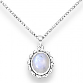 Sterling Silver Oxidized Pendant with Labradorit