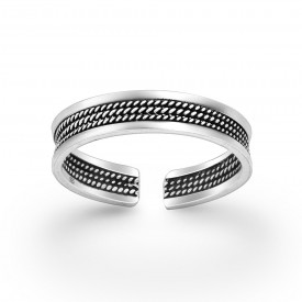 Sterling Silver Oxidized Toe Ring