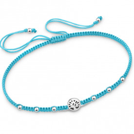 Sterling Silver Tree Of Life Adjustable Thread Bracelet