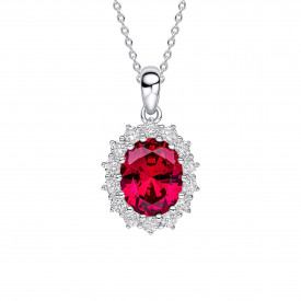 Sterling Silver Pendant with chain Diamonfire