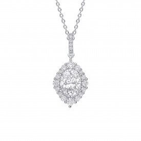 Sterling Silver Pendant with chain Diamonfire