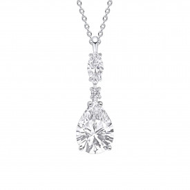 Sterling Silver Pendant with chain Diamonfire
