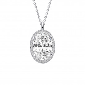 Sterling Silver Pendant with chain Diamonfire