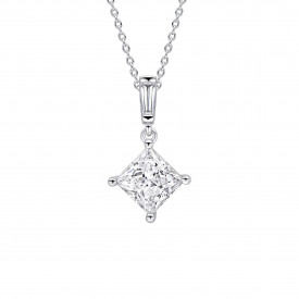 Sterling Silver Pendant with chain Diamonfire